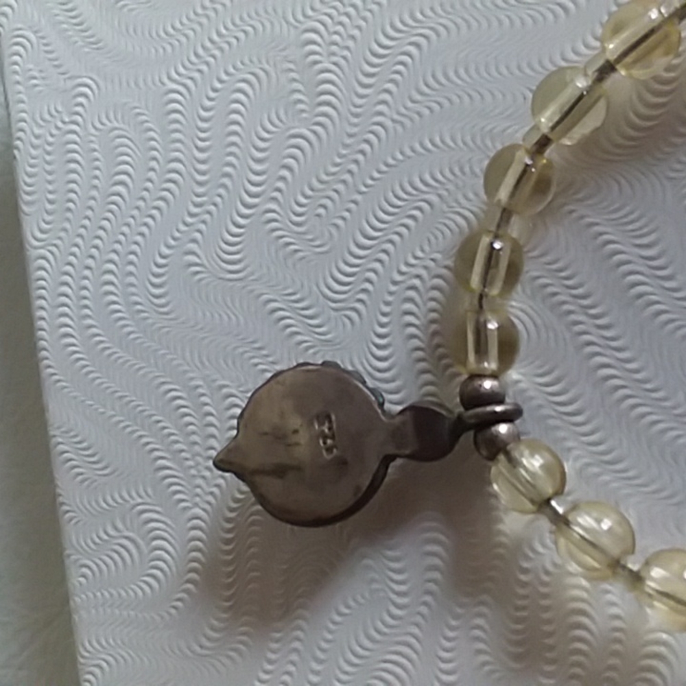 Handmade Beaded Necklace with Sterling Silver Pendant - Picture 8 of 8